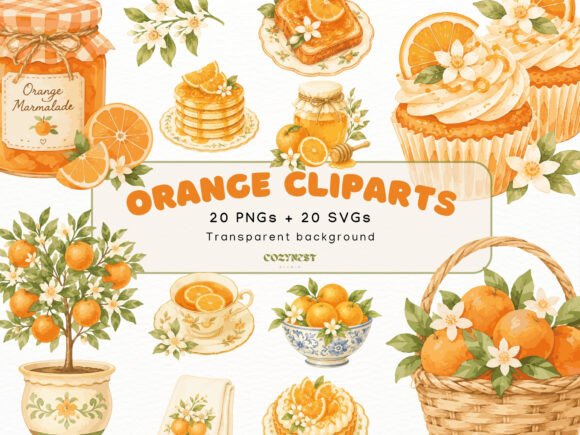 Download Orange Watercolor Cliparts Mediterranean - Watercolor Collection