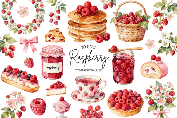 Download Watercolor Raspberry Clipart Summer - Watercolor Collection