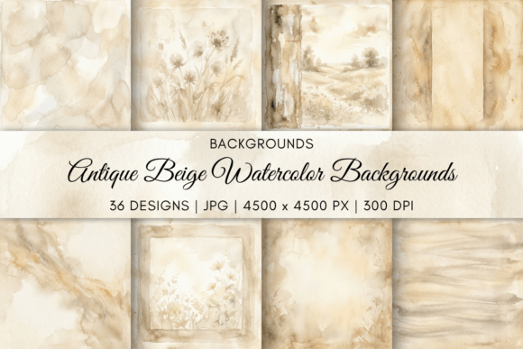 Download Antique Beige Watercolor Backgrounds - Watercolor Collection