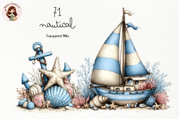 Download Watercolor Nautical PNG Clipart Set - Watercolor Collection