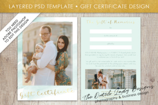 Download Photography Gift Certificate Template - Photo Gift Card - Watercolor Style - Layered .PSD Files - Design #34 - Watercolor Collection