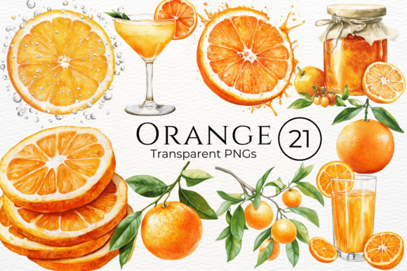Download Orange Watercolor Cliparts - Watercolor Collection