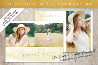 Download Photography Gift Certificate Template - Photo Gift Card - Watercolor Style - Layered .PSD Files - Design #30 - Watercolor Collection