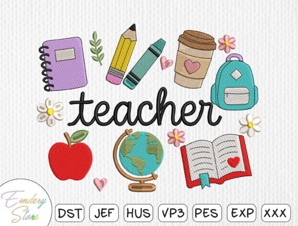 Download Teacher Embroidery Design - Premium Resources