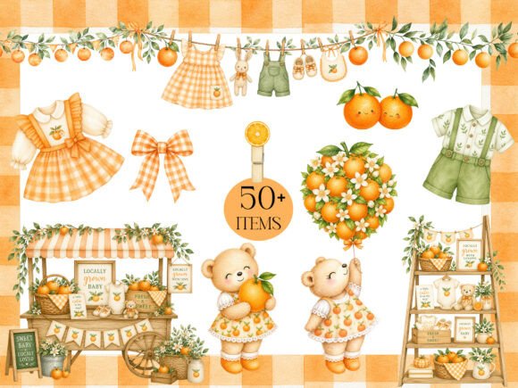 Download Watercolor Orange Market Clipart - Watercolor Collection
