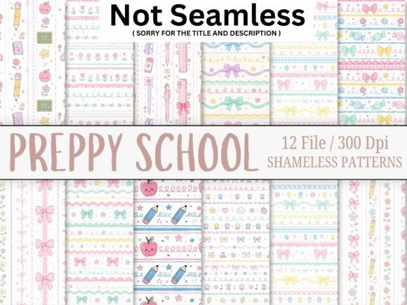 Download Preppy School Seamless Pattern Bundle - Premium Bundle